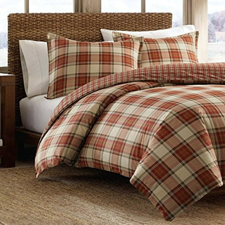 Eddie Bauer Edgewood Plaid Duvet Cover Set Full/Queen Red | Walmart (US)
