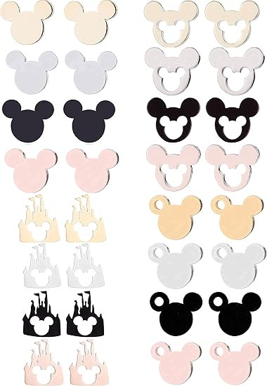 16 pairs of cute tiny small mouse stud earrings for women girl kid earrings studs hypoallergenic ... | Amazon (US)