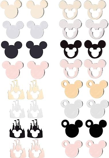 16 pairs of cute tiny small mouse stud earrings for women girl kid earrings studs hypoallergenic ... | Amazon (US)