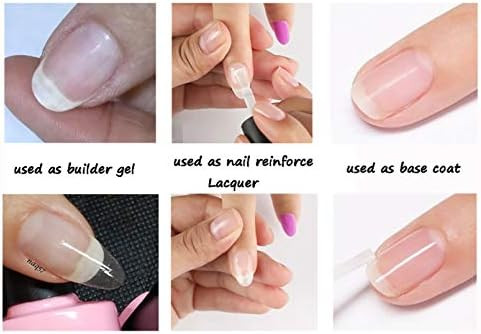 Amazon.com: AIMEILI Gel Nail Polish Builder Base and No Wipe Top Set Soak Off U V LED Gel Nail La... | Amazon (US)
