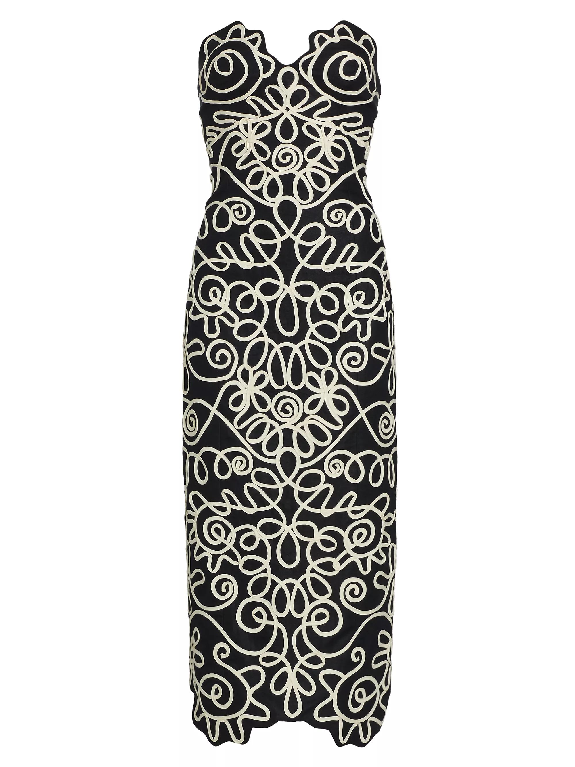 Stella Geometric Strapless Midi-Dress | Saks Fifth Avenue