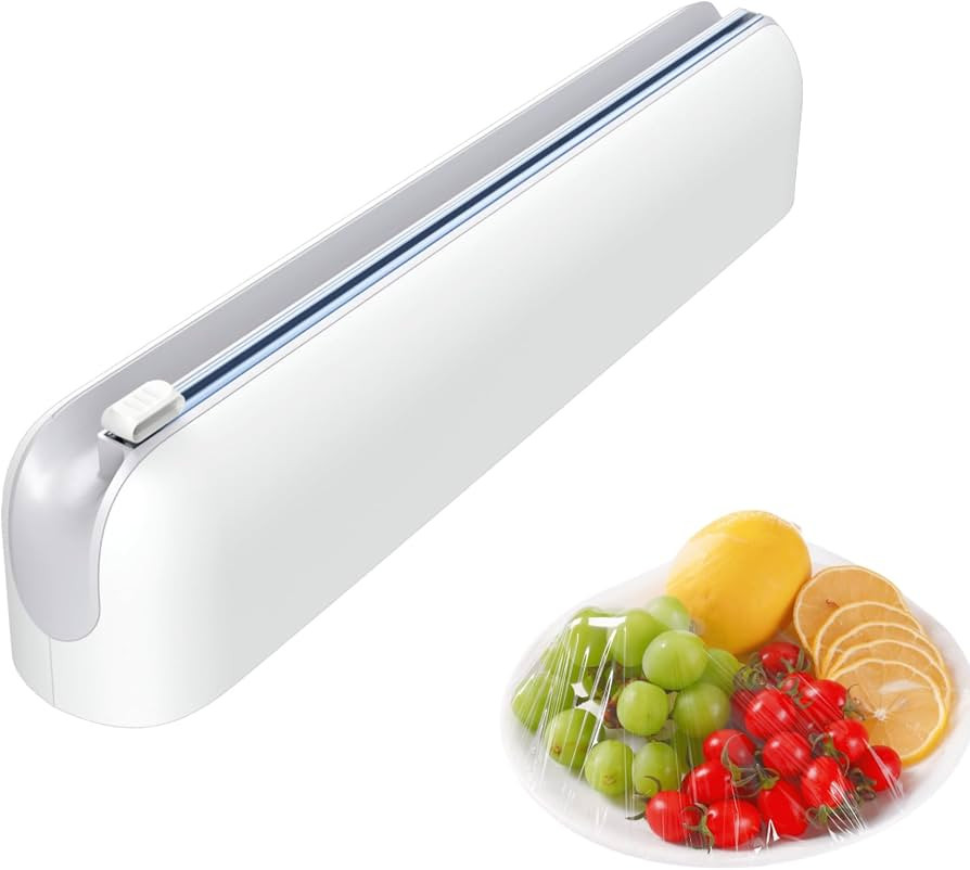 Aluminum Foil & Plastic Wrap Dispenser with Cutter - Easy One-Hand Operation, Space-Saving Kitche... | Amazon (US)