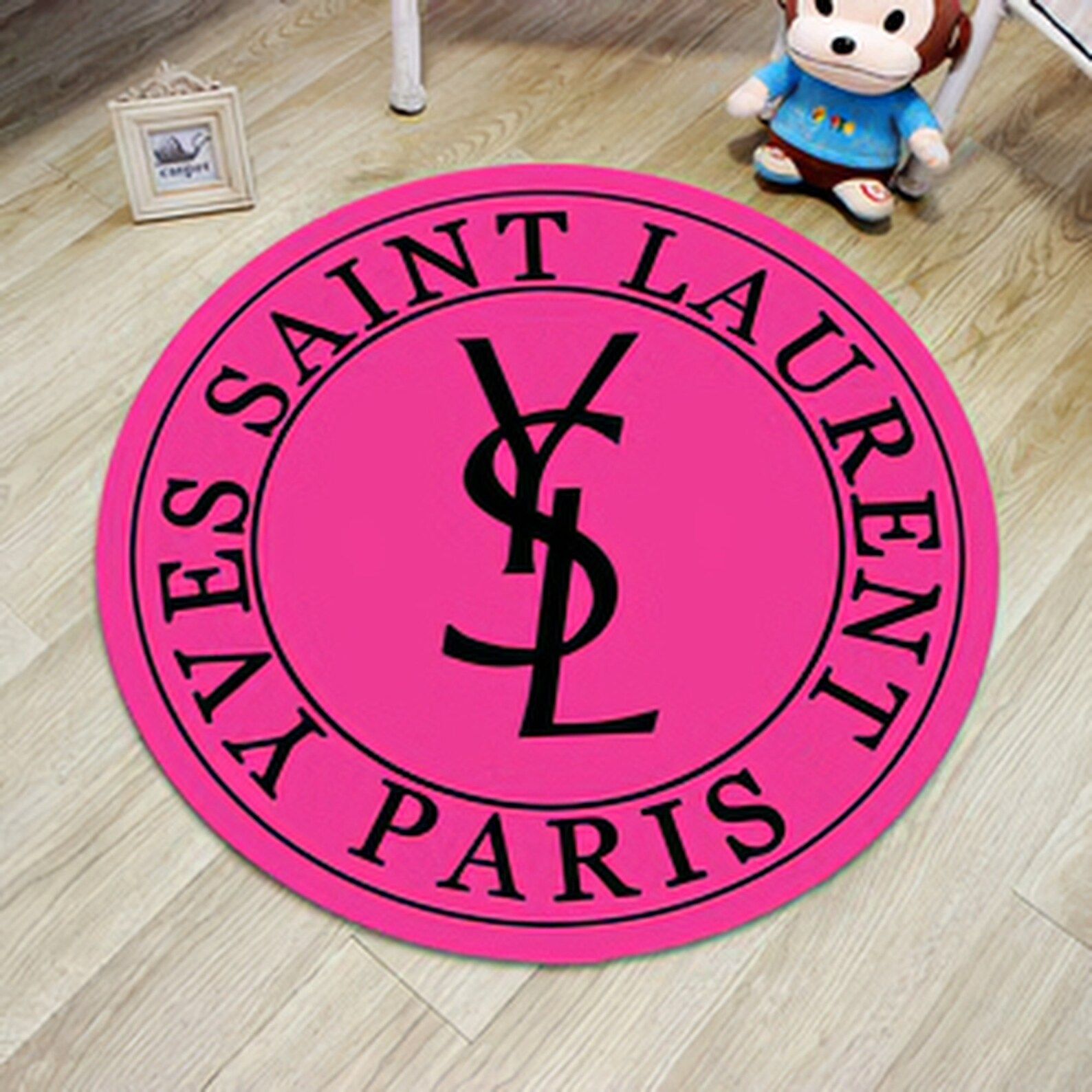 YSL Logo Round Carpet, Supreme Quality Comfortable Floormat Carpet Room Home Decoration | Etsy (US)