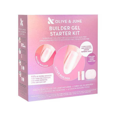 Olive & June Builder Gel Starter Kit - 0.46 fl oz: Nail Care, Glossy Finish, Suitable for Nails & Toenails | Target
