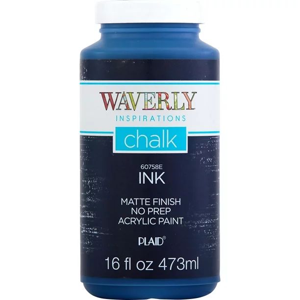 Waverly Inspirations Chalk Paint, Ultra Matte, Ink, 16 fl oz - Walmart.com | Walmart (US)