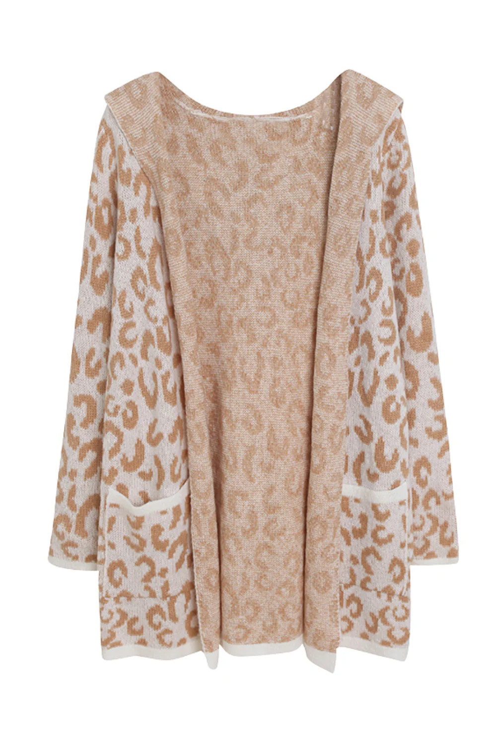 'Ina' Leopard Print Hooded Sweater Cardigan | Goodnight Macaroon