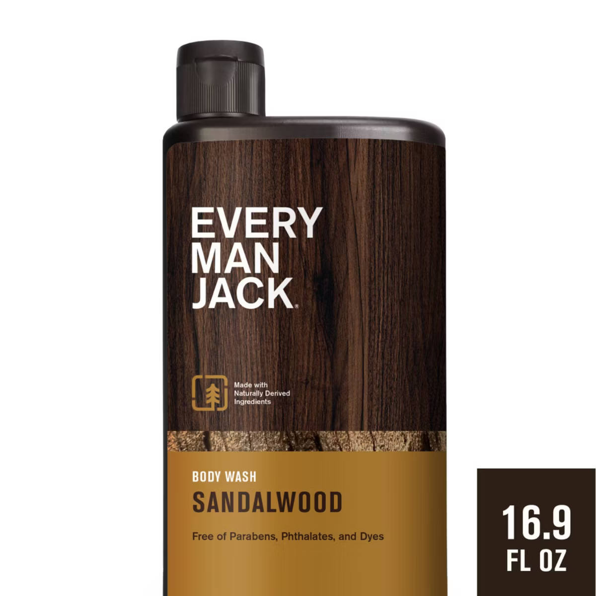 Every Man Jack Sandalwood Hydrating Men's Body Wash - 16.9 fl oz | Target