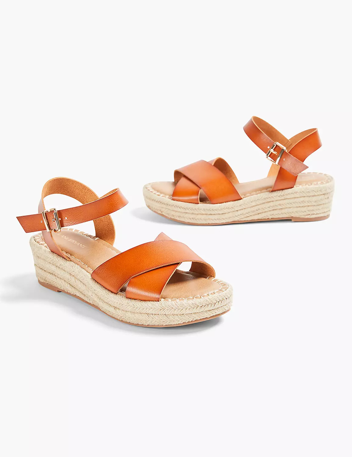 Dream Cloud Cross-Band Platform Wedge Espadrille Sandal | LaneBryant | Lane Bryant (US)