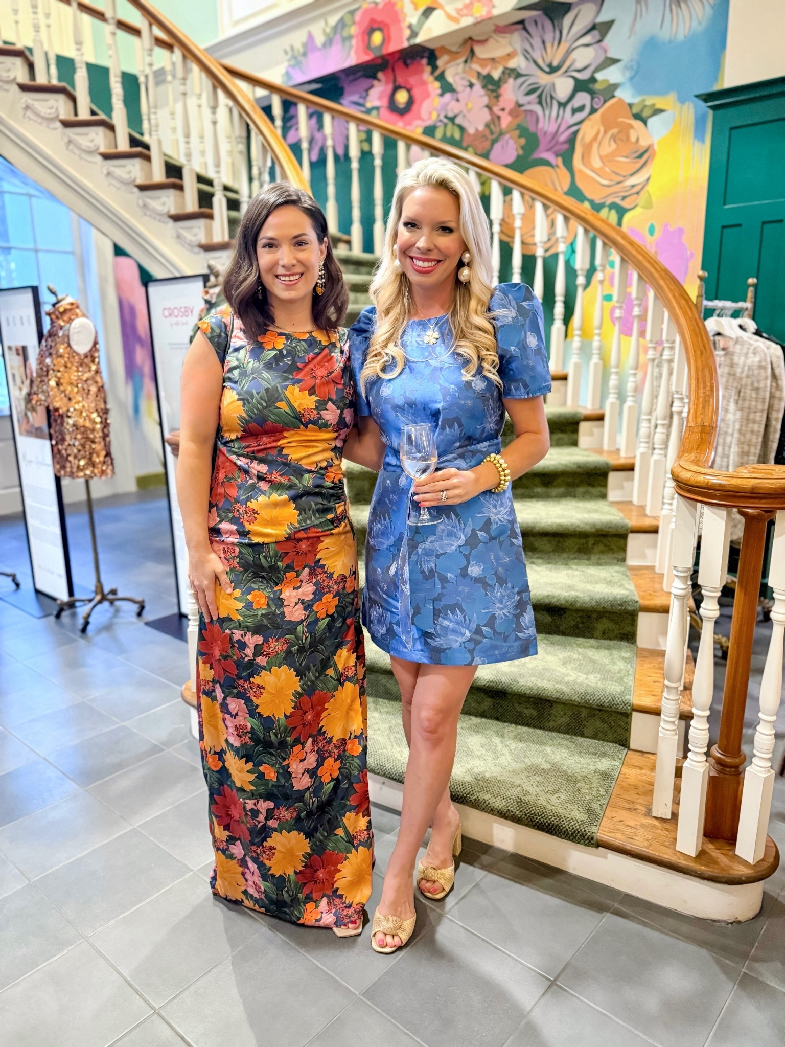 Wearing Abbey Glass WITH THE Abbey Glass herself! So kind, inspiring, and talented! These dresses are stunning and so well made. Runs TTS. Great for events and special occasions!

Party dress
Event dress
Holiday dress
Mother of the bride dress
Blue dress
Floral dress 


#LTKStyleTip #LTKWedding #LTKHoliday