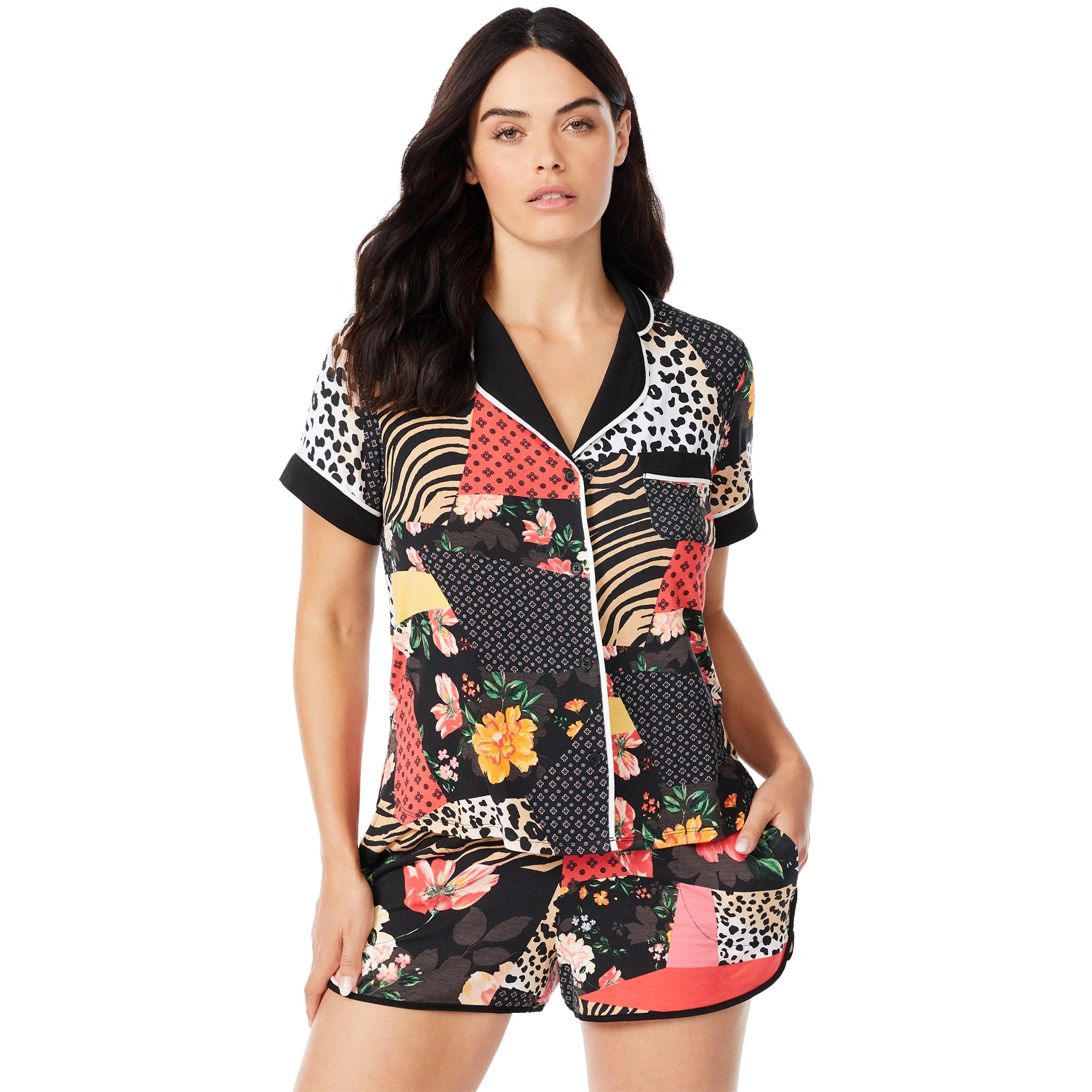 Sofia Intimates by Sofia Vergara Women's and Women's Plus Top and Shorts Pajama Set, 2-Piece | Walmart (US)