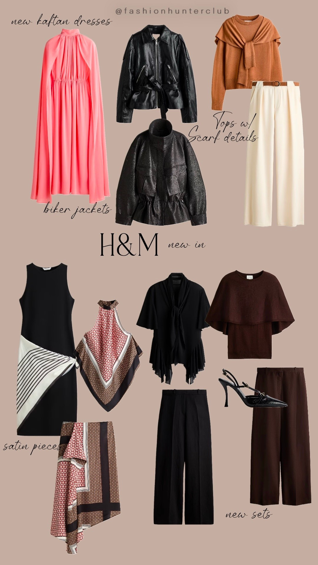New H&M arrivals 🤎✨
Flowy kaftan dresses, sleek biker jackets, satin statement pieces, and chic matching sets — effortless elegance for every season