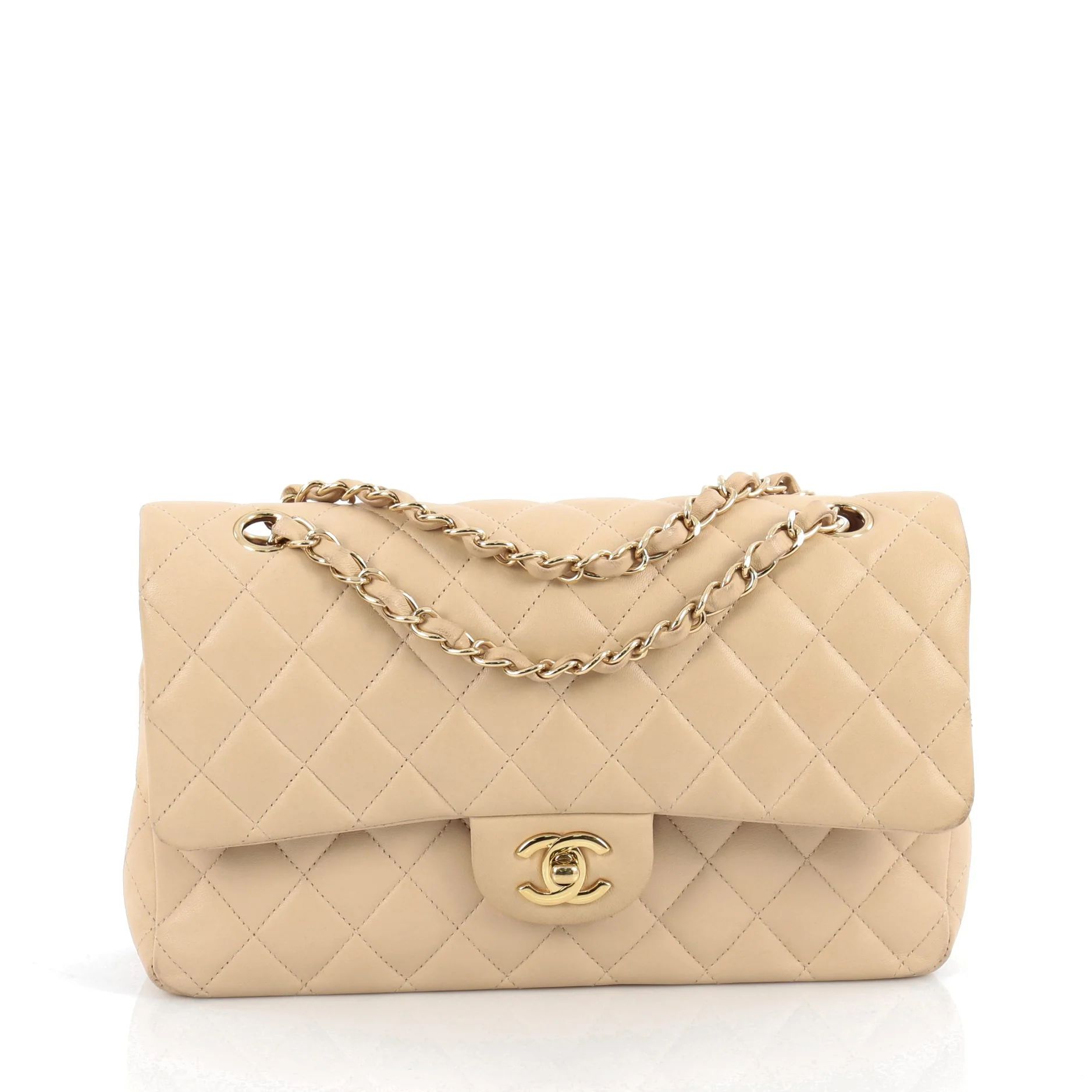 Chanel Classic Double Flap Bag Quilted Lambskin Medium | Rebag