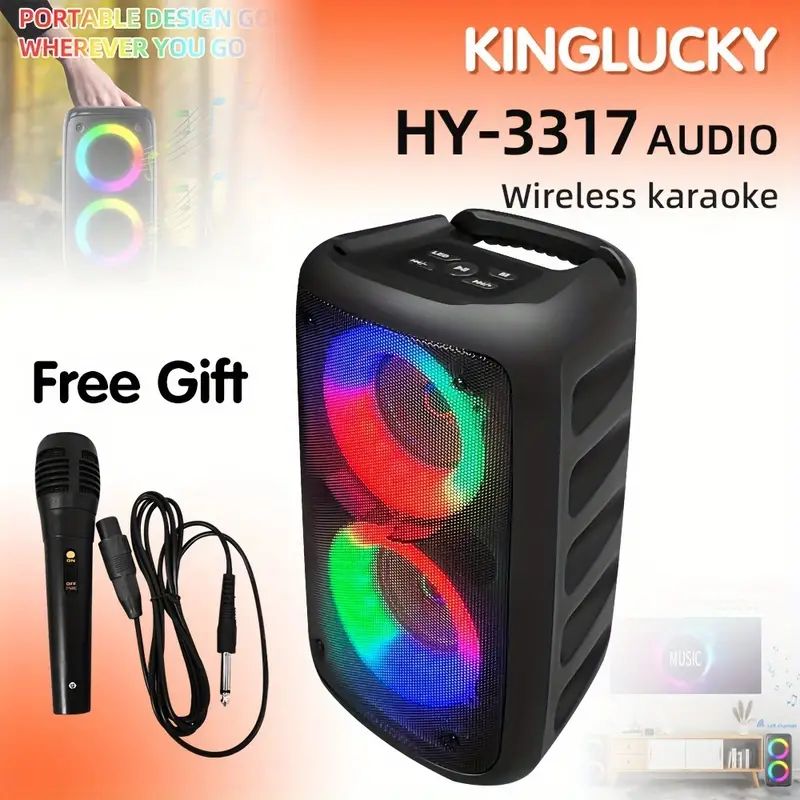 KING LUCKY HY-3317 Wireless Boombox Speaker - Powerful Bass Subwoofer, Immersive Stereo, Rugged O... | Temu Affiliate Program