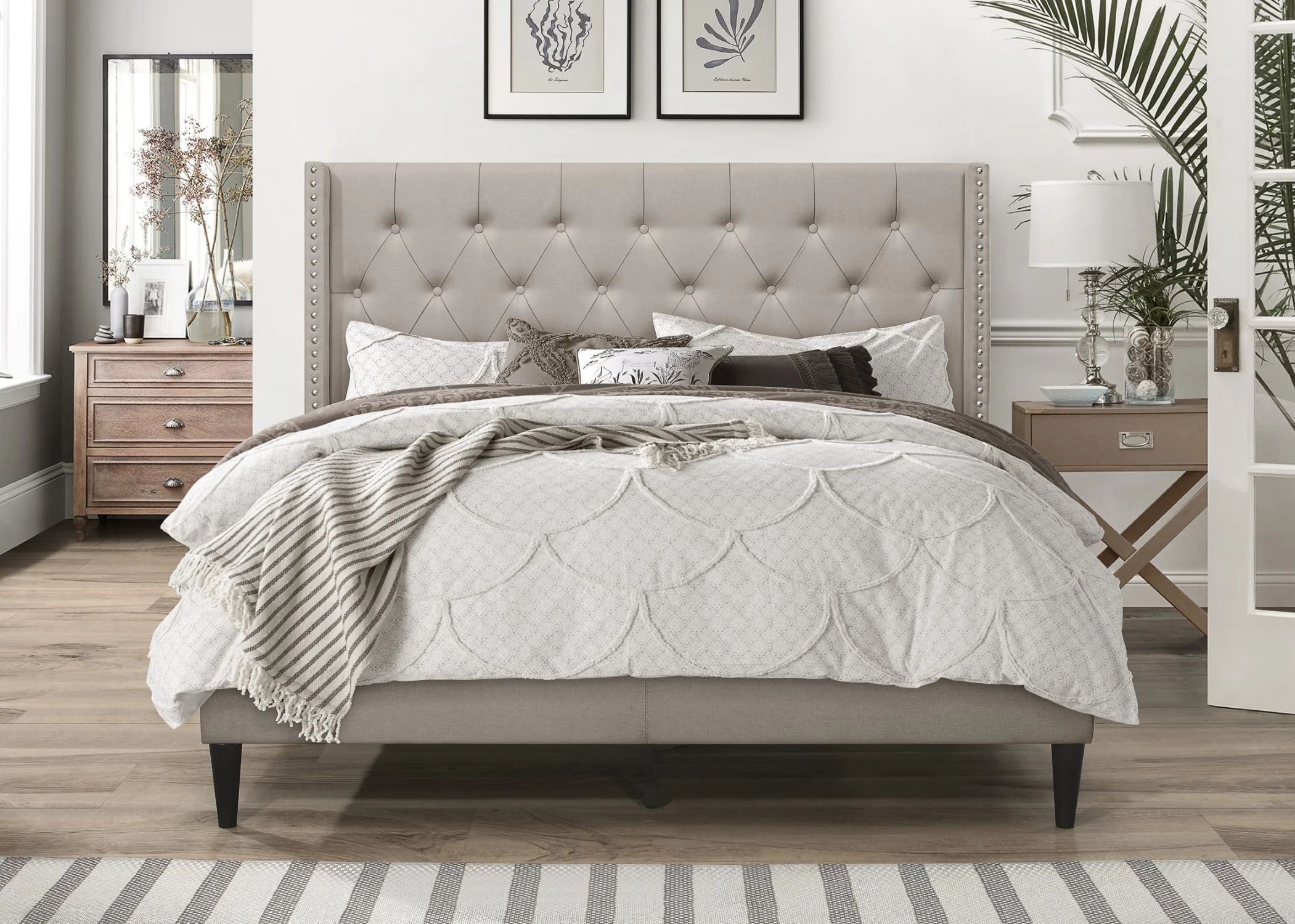 Aileen Tufted Upholstered Low Profile Platform Bed | Wayfair North America