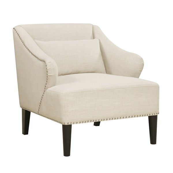 Cream Linen Fabric Accent Chair | Bed Bath & Beyond