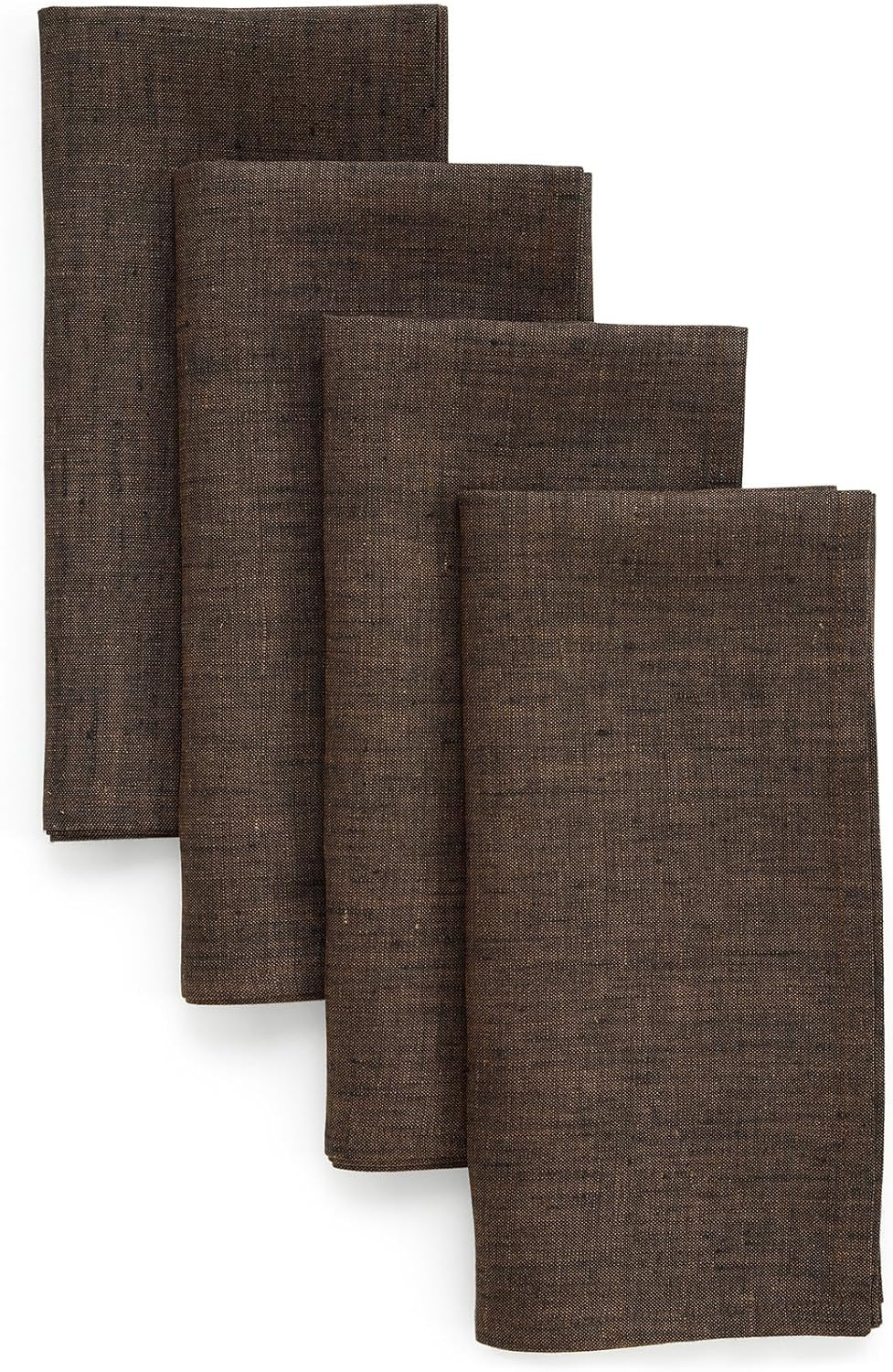 Solino Home Linen Cloth Napkins Set of 4-100% Pure Linen Chambray Brown Dinner Napkins 20 x 20 In... | Amazon (US)