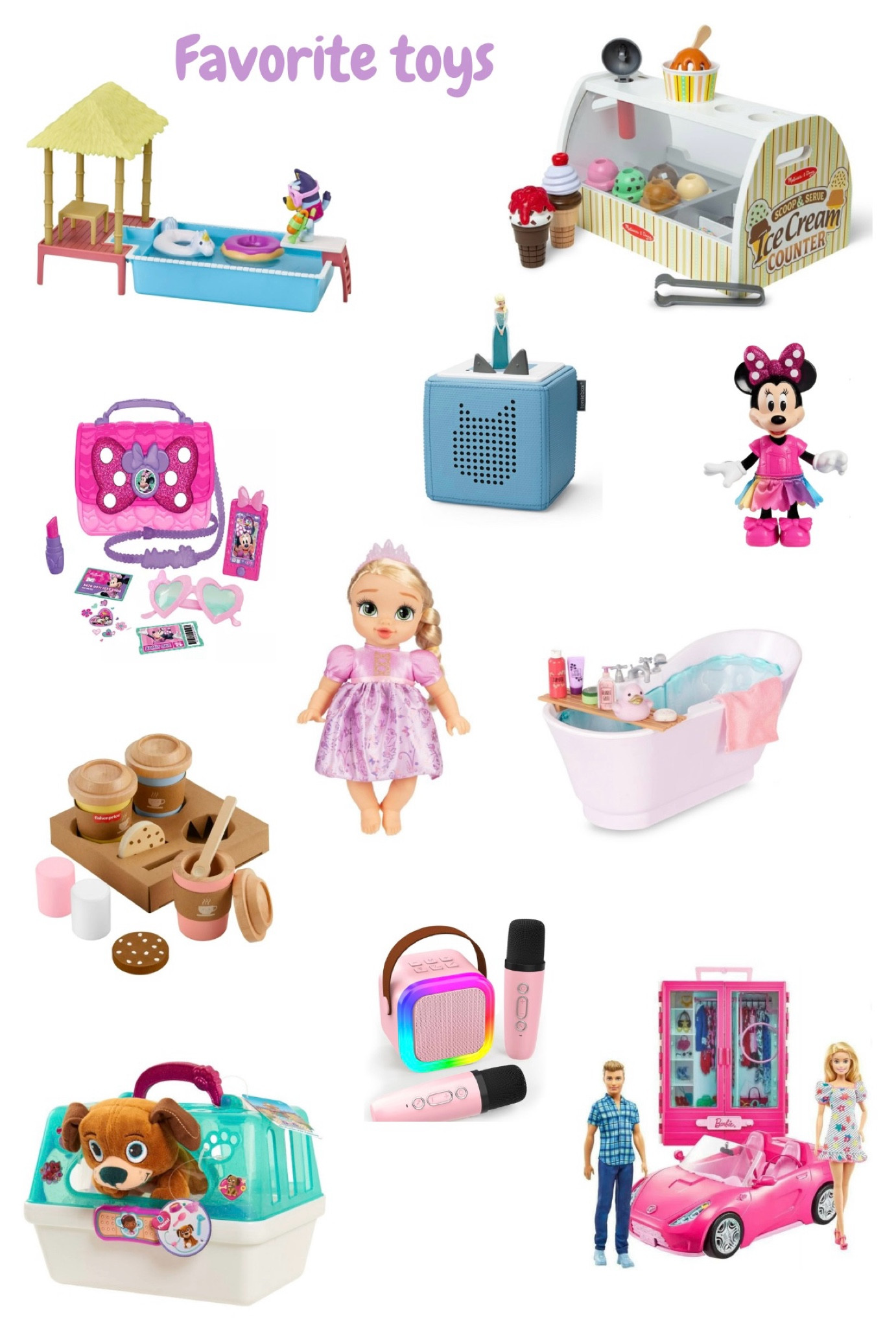 Some of our favorite toys that are played with everyday! Would make great last minute Christmas gifts 🤍
christmas gifts baby girl/ christmas gifts toddler girl/ christmas gifts little girl/ baby dolls/ barbie dolls/ minnie mouse/ bluey/ walmart toys/ target toys 

#LTKBaby #LTKKids #LTKGiftGuide