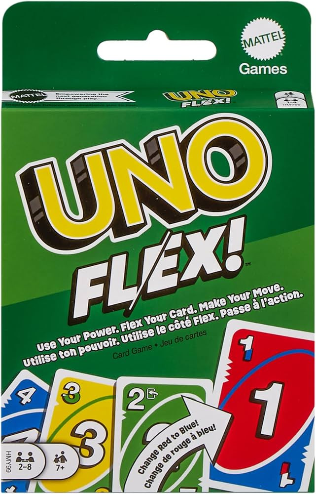 Mattel Games UNO Flex, UNO Kartenspiel f\u00fcr die Familie, mehr Abwechslung durch Powerkarten, ... | Amazon (DE)