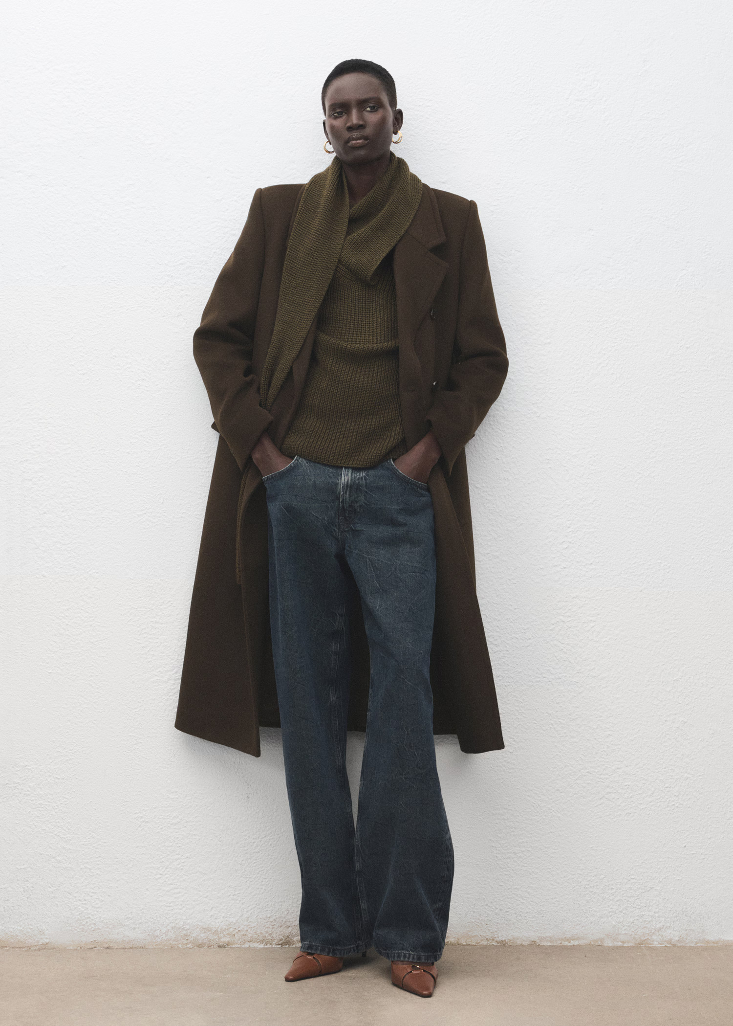 Double-breasted wool coat | MANGO (UK)