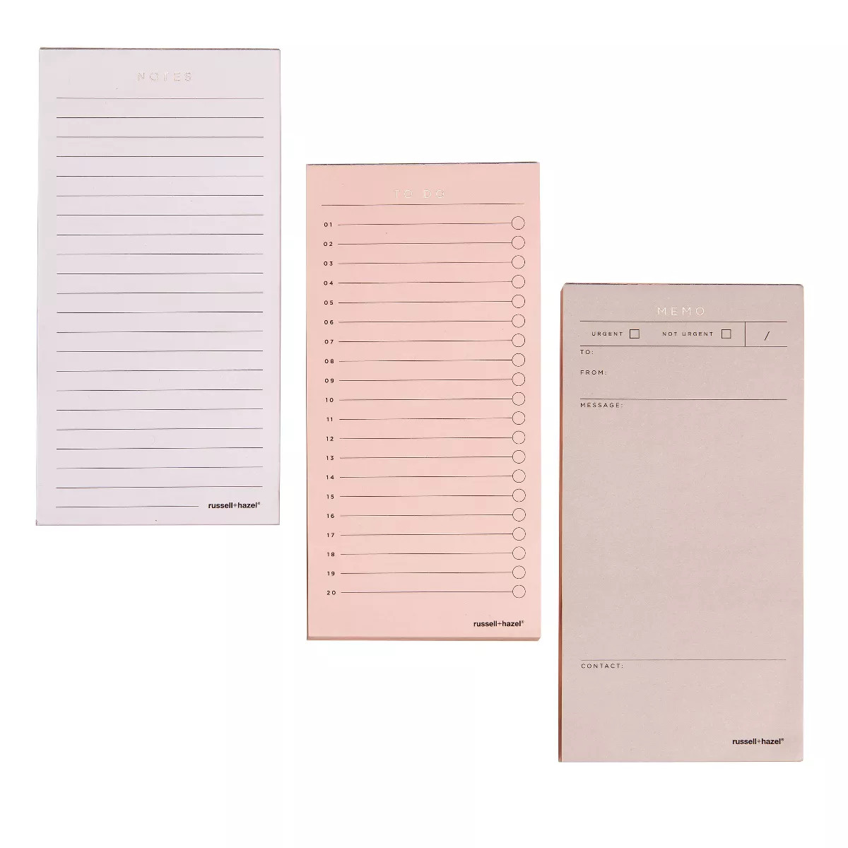 Essential Composition Notepad Set Blush - russell+hazel | Target