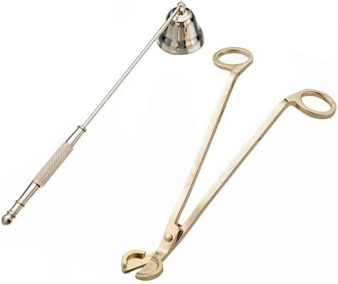 Large Size Candle Wick Trimmer and Candle Snuffer Set with Long Handle,Polished Stainless Steel W... | Amazon (US)