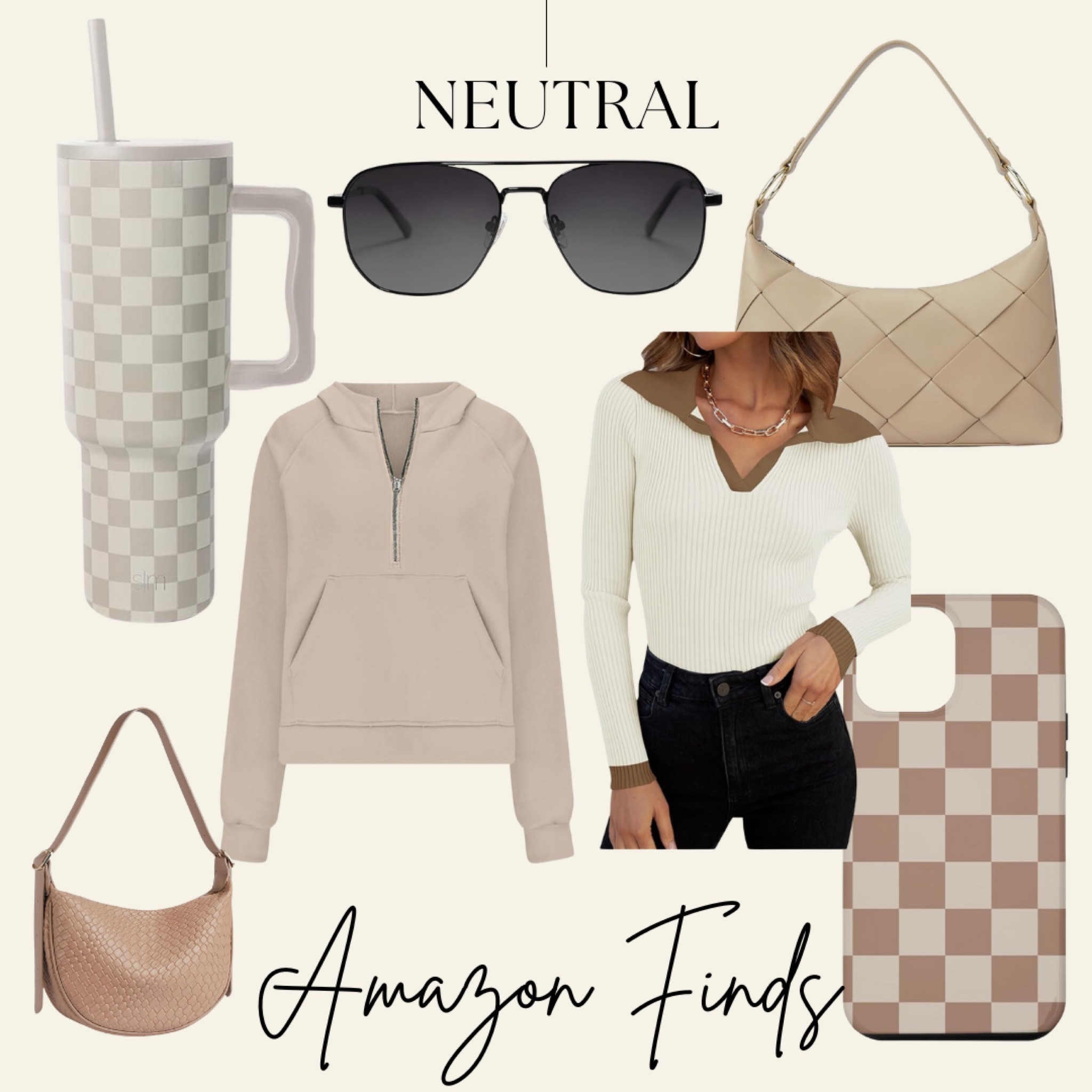 Neutral Amazon Finds, sunglasses, shirts, tumblers, purse, handbag, Amazon sale

#LTKSeasonal #LTKfindsunder50 #LTKsalealert