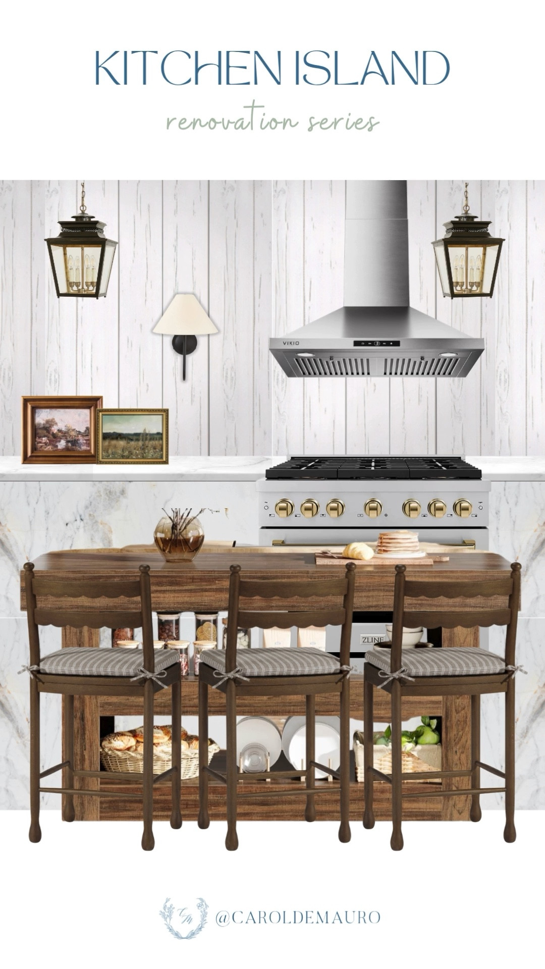 Dreaming of a kitchen refresh? Try these textures like natural wood and marble to ground the room. You'll love how adding small personal touches, like vintage-inspired framed art and cozy striped cushions, makes the whole area feel instantly more sophisticated.

kitchen island, modern farmhouse, home renovation, warm minimalism, kitchen remodel, kitchen lighting, classic interiors, decor inspo

#LTKHome #LTKSeasonal #LTKU