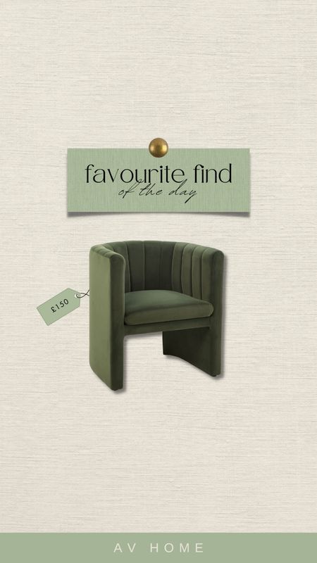 Bargain velvet green armchair 

#LTKFind #LTKhome