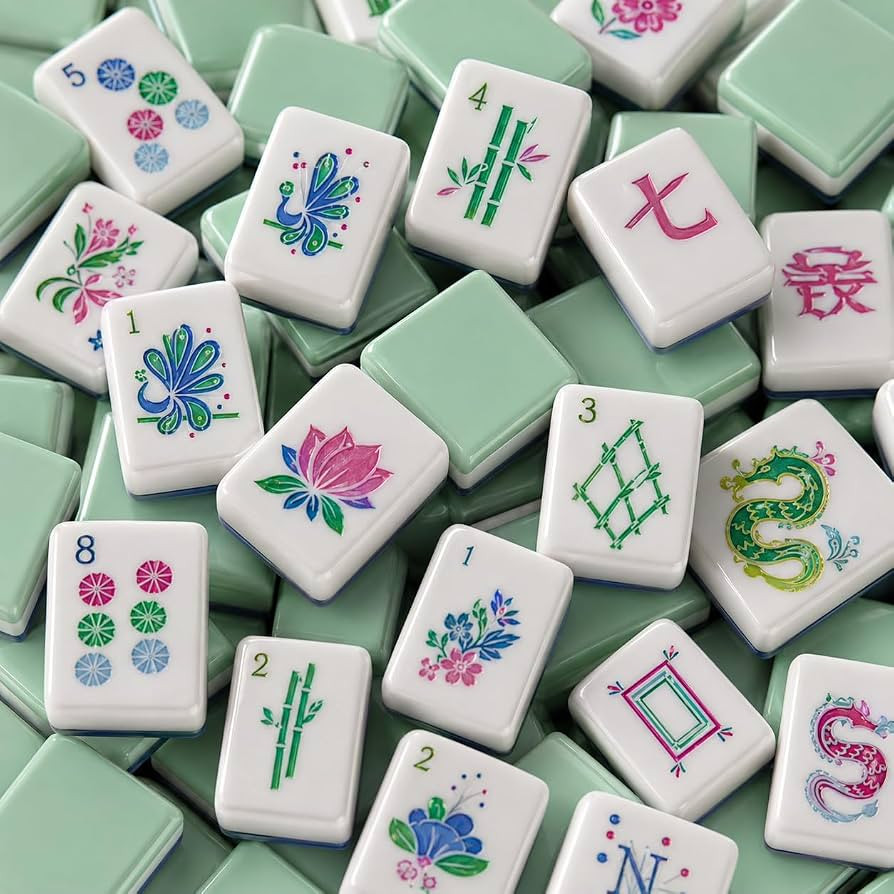 2027 Upgraded Wood Grain Acrylic American Mahjong, 160 Pcs 4-Layer Tiles | Amazon (US)