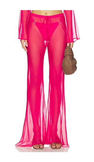 Kairo Wide Leg Pants in Fuchsia | Revolve Clothing (Global)