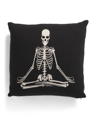 20x20 Yoga Skull Pillow | TJ Maxx