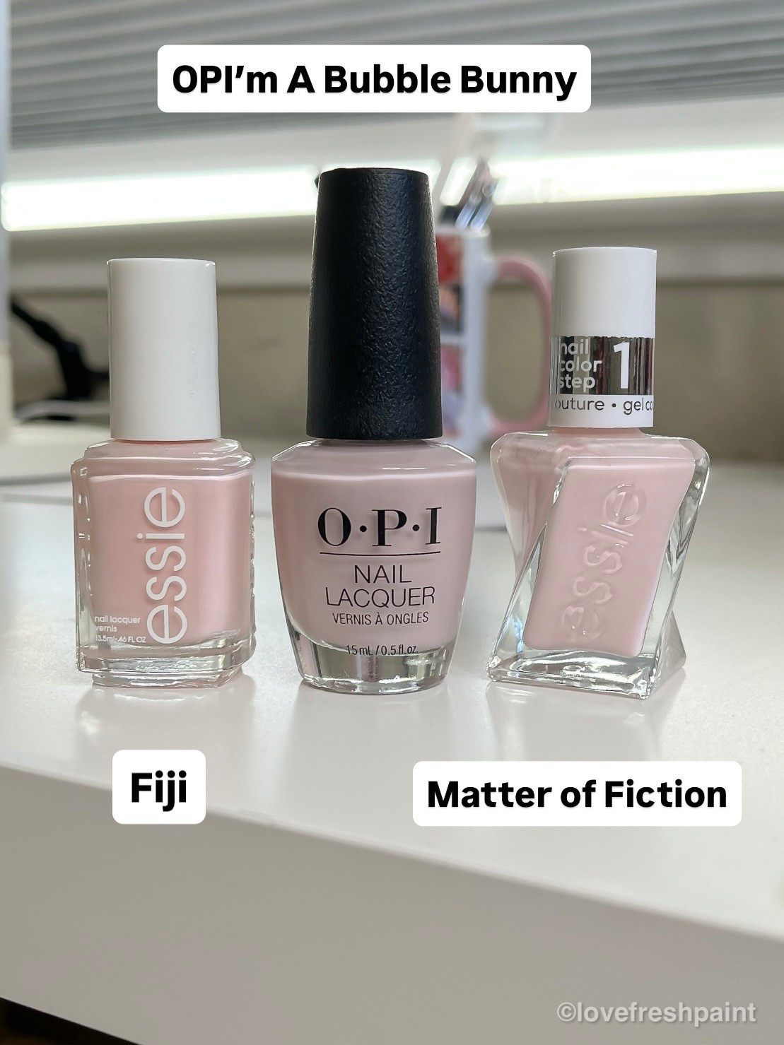 My top pick: Matter of Fiction.

It's an opaque pale pink with a great formula. 

#nails #nailpolish 

 #LTKBeauty #LTKWedding