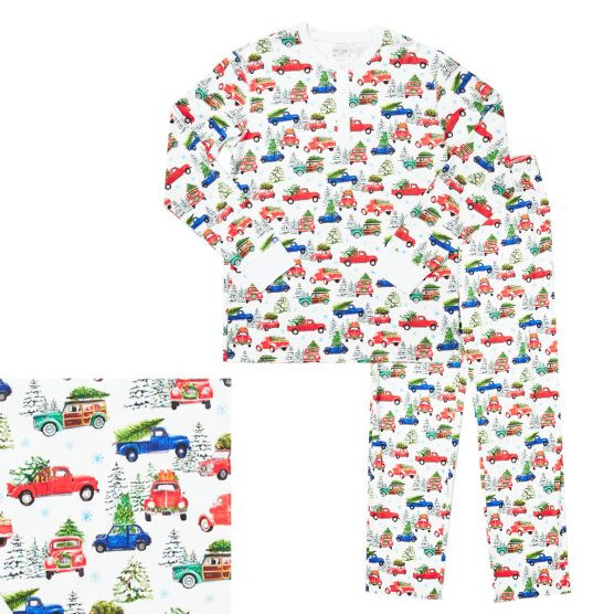 HART + LAND Men’s Organic Pima Cotton PJ Set – Christmas Tree Farm | The Tot
