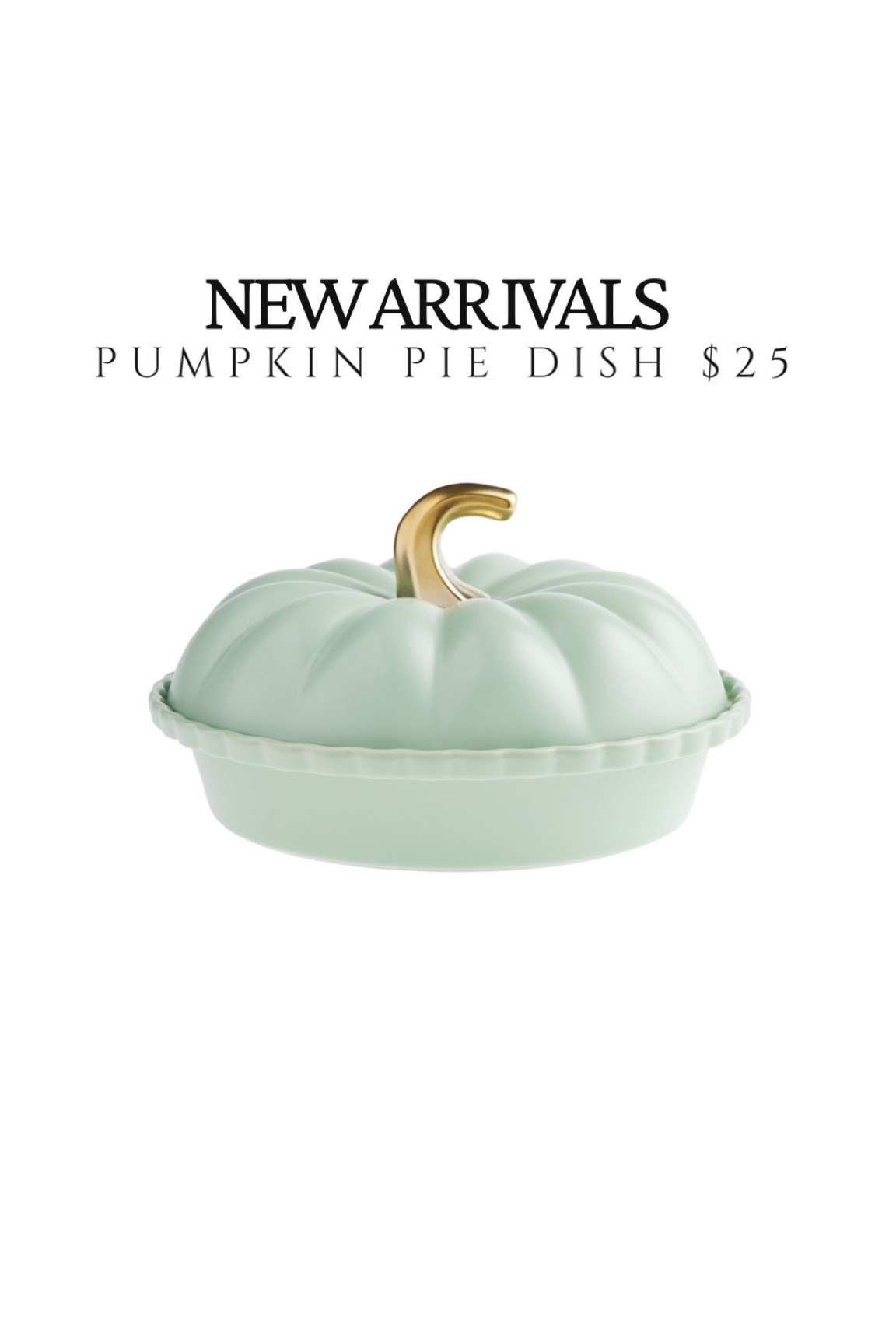 Sage green pumpkin pie dish 😍 fall decor fall kitchen accessories white and green decor fall baking pumpkin Bakeware 

#LTKhome #LTKunder50 #LTKsalealert