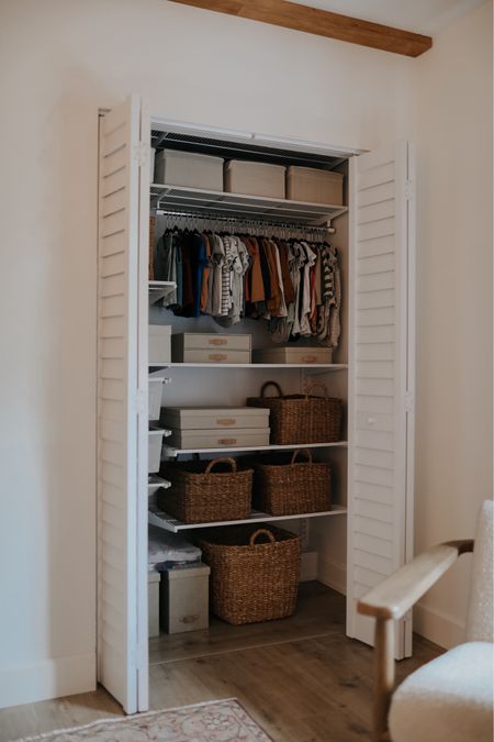 Shared space. Office organization. Closet organization with the container store. 

#LTKfindsunder50 #LTKfamily #LTKhome