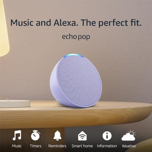 Amazon Echo Pop | Compact smart speaker with Alexa | premium Alexa features available for purchas... | Amazon (US)