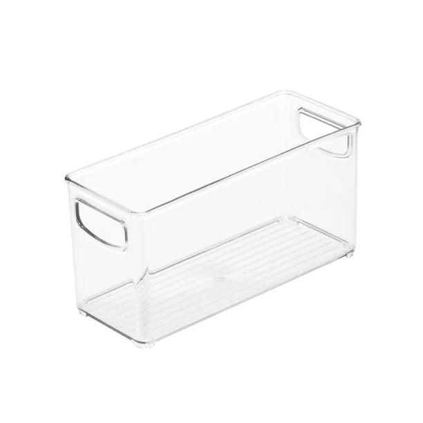 iDesign BPA-Free Plastic Stackable Home Organizer Storage Bin with Handles, Clear, 10" x 4" x 5" | Walmart (US)