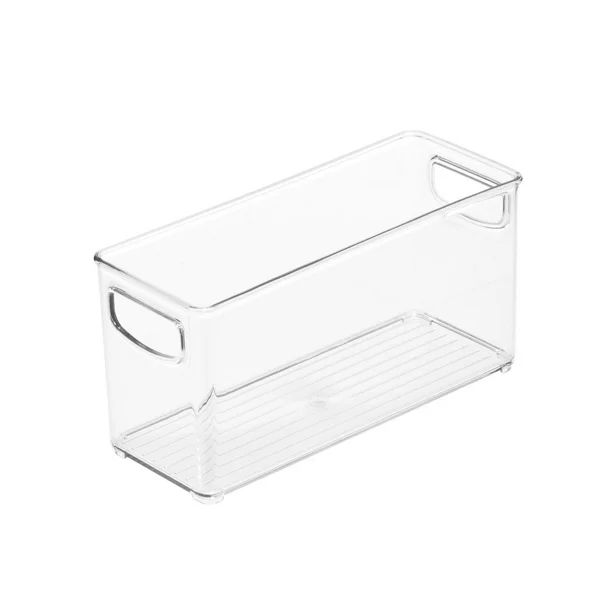 iDesign BPA-Free Plastic Stackable Home Organizer Storage Bin with Handles, Clear, 10" x 4" x 5" | Walmart (US)