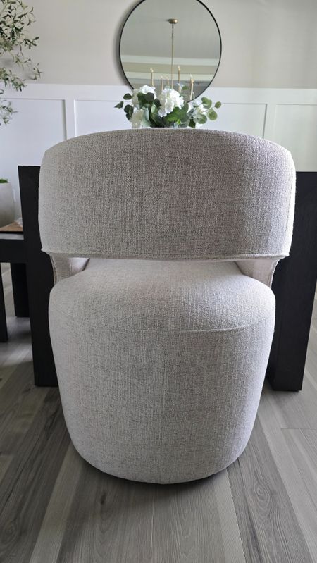 Completely obsessed with my new dining chairs! Modern, comfortable and beautiful! Dining chair, upholstered dining chair, swivel dining chair, modern dining chair, dining room furniture, Bed Bath & Beyond furniture

#LTKSaleAlert #LTKHome #LTKStyleTip