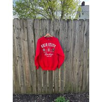 Vintage 90's Ohio State University Buckeyes Columbus Thick Cotton/Poly Blend Long Sleeve Red Sweatshirt Size Medium | Etsy (US)
