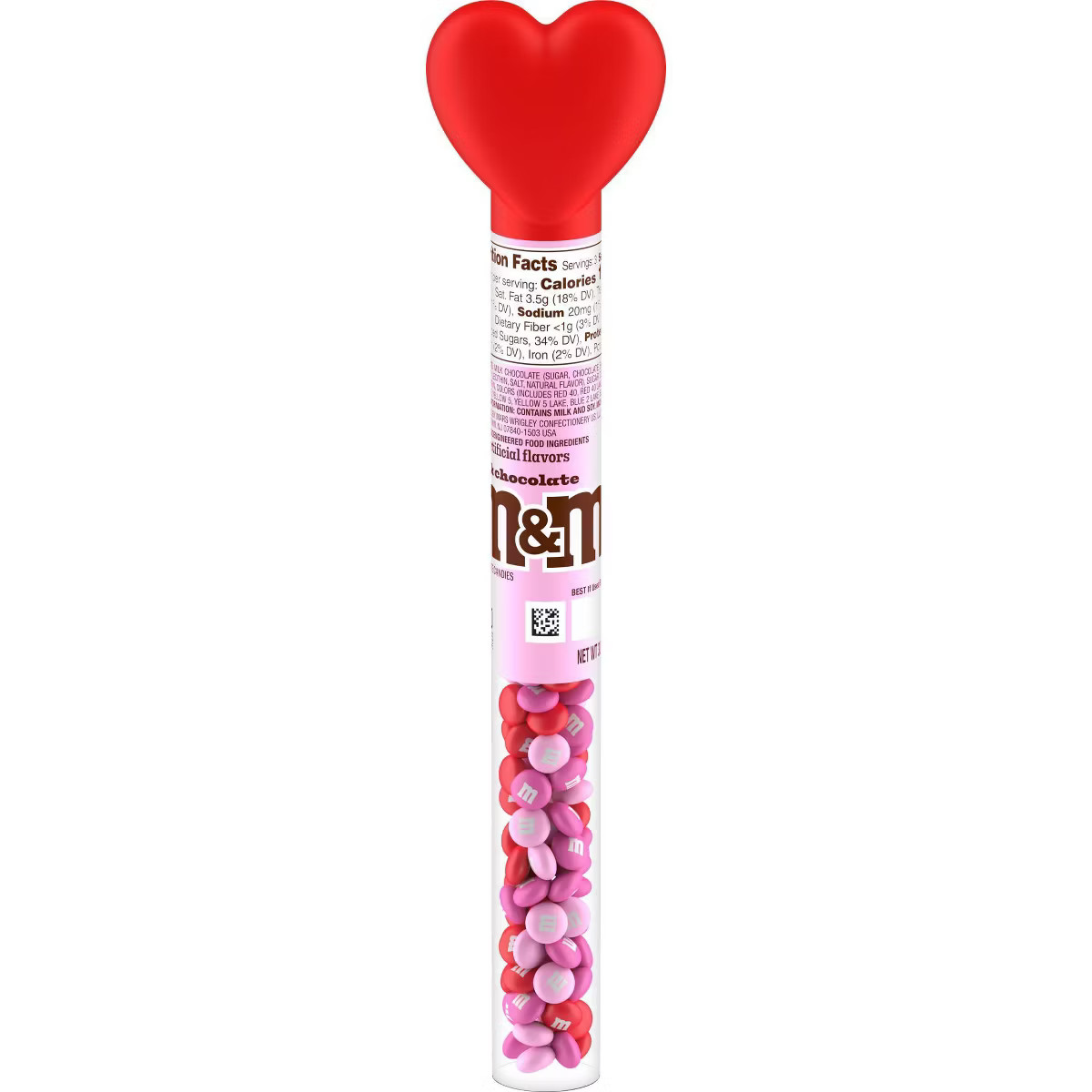 M&M'S Valentine's Day Milk Chocolate Heart Candy Cane Gift - 3oz | Target