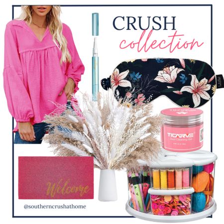 My weekly favorite finds! Clearly I have a thing for pink! 🤣
Welcome mat, eye mask, craft room organization, teeth whitener, summer top

#ltkseasonal #ltkfashion

#LTKhome #LTKstyletip #LTKFind
