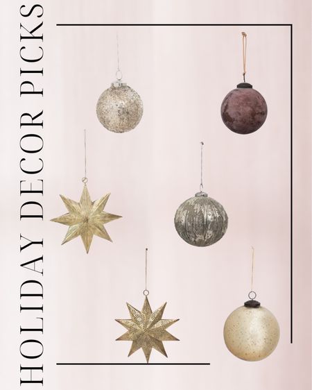 Holiday decor picks, balls, ornaments, star, Christmas decor 

#LTKSeasonal #LTKhome #LTKstyletip