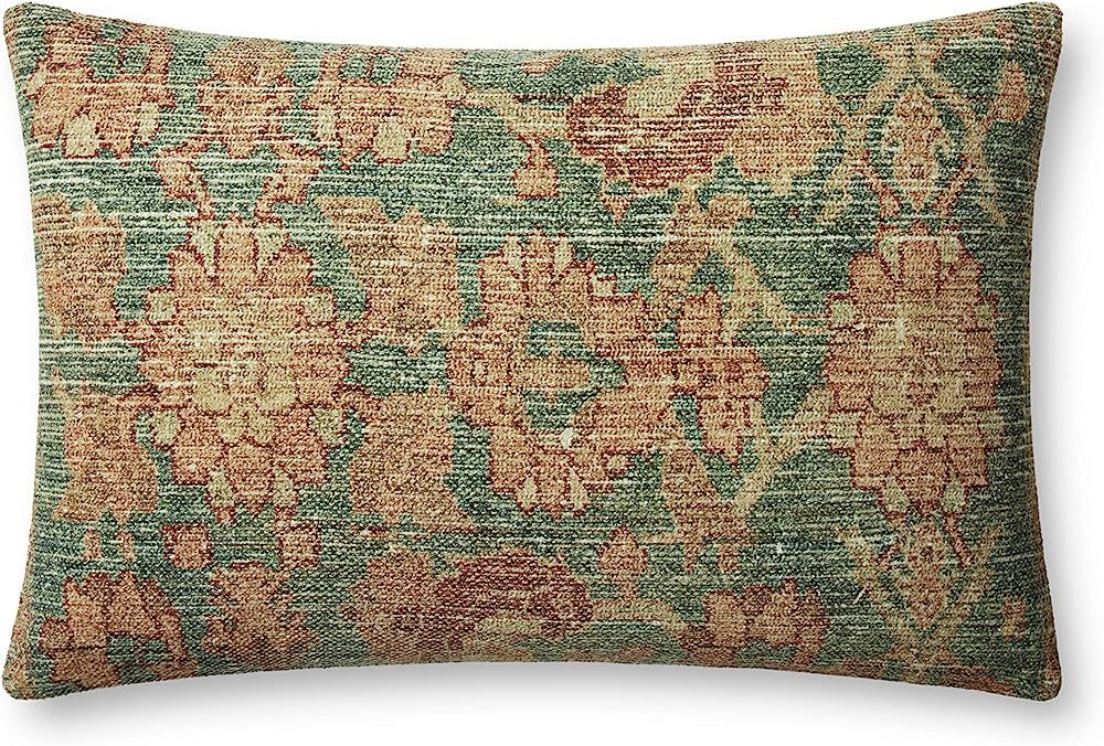 Loloi Angela Rose x Clay Collection PAR0002 Teal/Terracotta 13'' x 21'' Cover Only Pillow | Amazon (US)