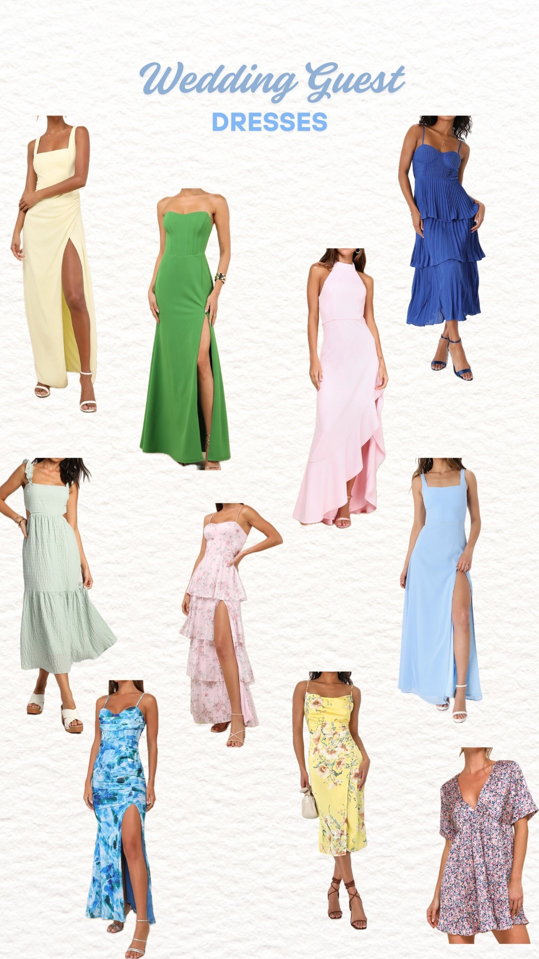 Wedding guest dresses 

Spring wedding guest

Summer wedding guest