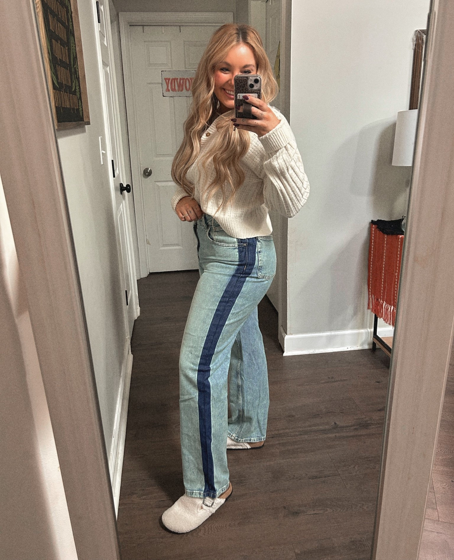 Walmart head to toe look! 😍👏🏼✨ Love these jeans!! I’m 5’4 160lbs and wearing them in a size 10! 

#LTKFindsUnder50 #LTKSeasonal #LTKMidsize