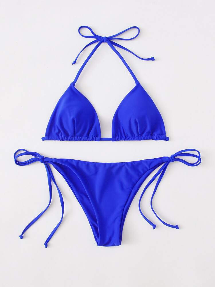Triangle Tie Side Bikini Swimsuit | SHEIN