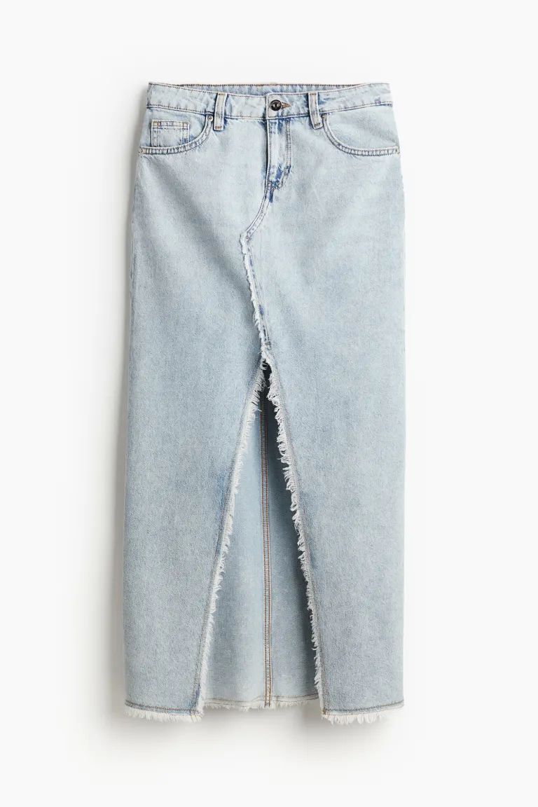 Frayed-edge Denim Skirt | H&M (US + CA)