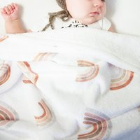Neutral Rainbow Blanket/Baby Boy Personalized Name Collection | Etsy (US)