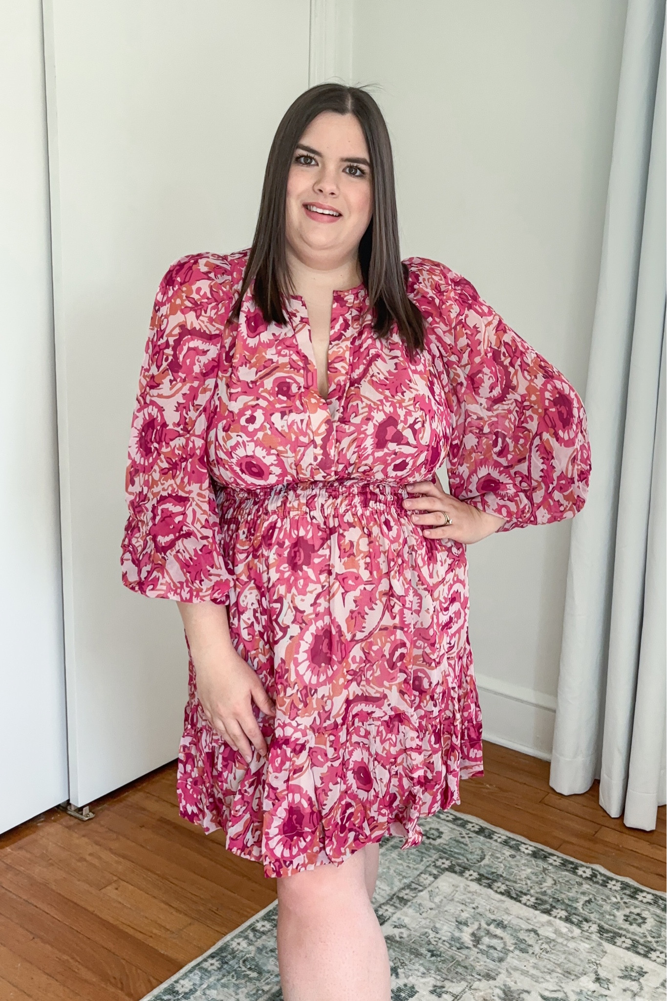 A fresh new take on Anthropologies viral somerset dress, now in a shorter length with a new flowy chiffon material. I am wearing size 1x, runs true to size. 



#LTKSpringSale #LTKplussize #LTKmidsize